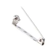 50Pcs Bar Pins Brooch Lock Back Safety Catch Rolling Craft 32mm LLI
