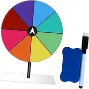 Eigell Tabletop Roulette Wheel Erasable Heavy Duty Base with Erasable Pen Eraser Set Game Wheel for Classroom Home Parties Party, Rectangular Base