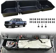 Under Seat Storage organizer Box Compatible with 2015-2024 Ford F150 SuperCrew Cab & Crew Cab seat tool box extension,Hidden storage Detachable design