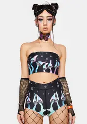 [Too Fast] Mushroom Booty Shorts Set