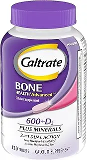 Caltrate Calcium & Vitamin D3 Supplement 600+D3 Plus Minerals Tablet, 600 mg (120 Count)