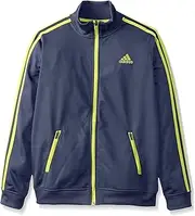 [adidas] Big Boys' Separates Training Track Jacket, Grey/Yellow, X-Large/18