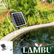 Lambu Solar Oxygenator Air Pump Powered Pool Water Pond Outdoor Fish Oxygen Tank