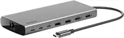 Belkin Connect Universal USB-C 8-in-1 Dual Display Core Hub w/Silicon Motion Technology - Compatible with Mac, Windows, and Chromebook - 100W PD w/ 10Gbps Transfer Speeds & 1GbE Ethernet - Silver