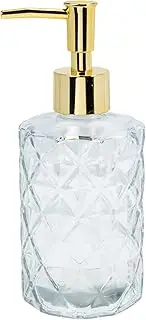 MINAOLULUS Press Type Lotion Dispenser Bottle for Shower Transparent Soap Dispenser with Electroplated Cap Lightweight Leak Design for Bathroom and Travel Use