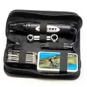Bike Repair Bag & Bicycle Tire Pump, Tire Puncture Bike Pump and Repair Tool