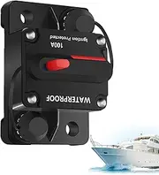 Circuit Breaker for Car, Overload Protection for Yacht, Waterproof Circuit Breaker 12-48V with Manual Reset, for Car Audio, Power Amplifiers