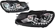Car Headlights Compatible For VW Golf 6 2009-2012 LED Car Lamps Daytime Running Lights Dynamic Turn Signals Car Accessories