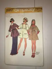 GIRLS TEEN UNCUT SIMPLICITY 5917 Sewing Pattern DRESS TUNIC TOP SIZE 11/12 32"
