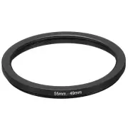 55mm-49mm Metal Step Down Ring Camera Lens Filter Adapter Ring Aluminum Filter