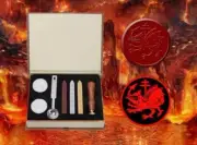 Vlad Dracula Order Dragon Sigil Wax Seal Embosser Stamp Secret Satanic 666 Kit X