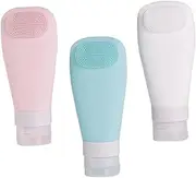 FOYTOKI 3Pcs Lotion Container Unique Bristle Bottles for Travel Portable Empty Shampoo Cosmetic Bottles and Lake for Toiletries Skincare