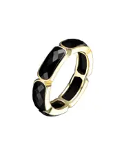 Genevive 14K Over Silver CZ Statement Ring