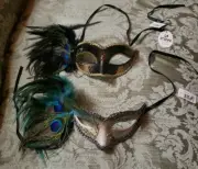 New, KBW, Peacock Feathers Mask, Pick 1 For $25