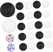 MOLUCKFU Plastic Chess Pieces Set Backgammon Game Accessories Easy to Carry Round Design for Boys and Girls