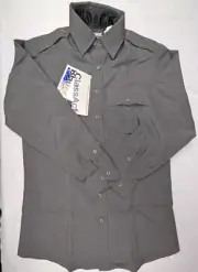 Blauer 8900 ClassAct Long Sleeve Shirt Medium 15 (32-33) Grey Heather New NWT