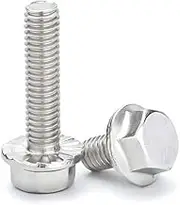 M5 M6 M8 M10 M12 50pcs A2-70 Stainless Steel Hexagon Head with Serrated Flange Cap Screw Hex Washer Head Bolt(25mm x50pcs,M10)