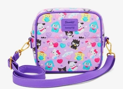 LOUNGEFLY SANRIO HELLO KITTY & AND FRIENDS KAWAII EYES CROSSBODY BAG CUTE EYES