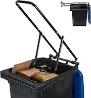 Relaxdays Rubbish Press for Wheelie Bins, Household Trash Can Press, Manual, Recycle Bin Compactor, Steel, Black