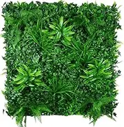 Green Tropics Vertical Garden UV Resistant, Artificial Green Plant for Wall, Vertical Garden Artificial Mat with Leaves, Artificial Grass for Wall Decoration, Grass Tiles for Balcony 1m x 1m (4kg Each Panel)