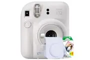 Fujifilm Instax Mini 12 Instant Camera Bundle - Clay White