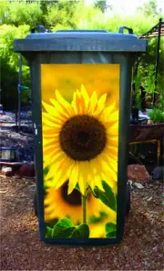 Sunflower wheelie bin sticker