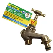 FIX-A-TAP 13mm Brass Lead-Free T-Handle Angled Garden Tap N Snap