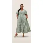 BloomChic Plus Size Flutter Sleeve RARE Floral Pocket Maxi Dress - Size 14 (1X)