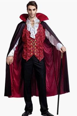 NWT SPOOKTACULAR CREATIONS RENAISSANCE MEDIEVAL DELUXE VAMPIRE COSTUME SMALL