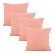 Cushion Cover 4Pcs 45 x 45cm Cushion Covers Decorative Pillow Cases-Pink