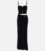 [Christopher Esber] Christopher Esber Orbit jersey maxi dress AU 8 black