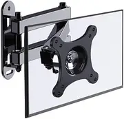 Monitor Arm Gas Single Monitor Wall Mount for Most 10-27" Monitors Within 33.0 lbs, Full Motion Adjustable Wall Mount Articulating Arms Swivel Tilt Extension Rotation Monitor Desk Mount