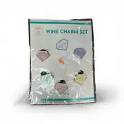 New THE RING BOXES Bridal Bride’s Maid Matron Bride Wine Glass Charm Set Of 6