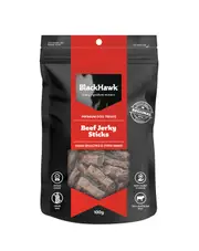 Black Hawk Beef Jerky Sticks Dog Treats 100g
