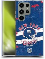 Head Case Designs Officially Licensed NFL Helmet Distressed New York Giants Logo Art Soft Gel Case Compatible with Samsung Galaxy S24 Ultra 5G