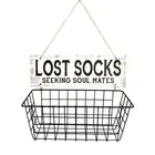 Laundry Room Sock Storage Shelf Wall Decor Organizer for Socks and Accessories