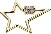 COHEALI Necklace Jewelry Link Connector Screw Lock Charm Pentagram Design Easy to Open Close