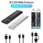 M.2 SATA SSD Enclosure Mobile Case Supports NVME Protocol To Type-C Hard Disk US