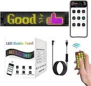 Bluetoot-h App Control LED Sign - LED Flexible Full-color Smart Display, Customizable Text Pattern Animation Scrolling LED Display, Bluetoot-h Remote Control matri-x Panel - 92 X 4 Mm