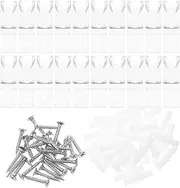 Luxshiny Curtain Chain Holder Blind Cord Guide 30pcs Roller Shade Clear Saftey Chain Retainer and Cord Guide Fixation Hook p Clip for Roller Blinds Cord and Bead Chain Tension Device