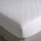 Canningvale Double Bed 100% Cotton Diamond-Quilted Mattress Protector WHT