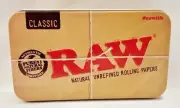 RAW Rolling Papers Metal Storage Container Travel Tin 4.5" X 2.5" X 1" Free Ship