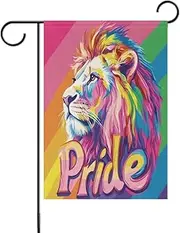 Pride Month Rainbow Colorful Lion prayer flags outdoor outdoor flags banners for Patio decoration 12x18 double sided