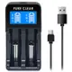 PURE CLEAR AA / AAA / 18650 可充電電池 2端口多充電器 PUDP