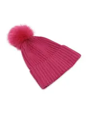 [Morgan & Taylor] Valentine Wool Blend Beanie in Hot Pink