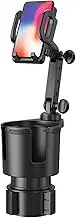 Phone Cup Holder | 2 in 1 Cup Phone Holder for Car,Adjustable Base with 360° Rotation Large Cup Holder, Flexible Expander Car Cell Phone Holder Lear-au