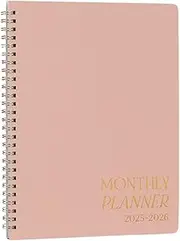 Monthly Planner 2025-2026,Calendar Planner For Refrigerator, Weekly and Monthly Agenda Book Planner - Concise Smooth Schedule Organizer Journal for Task Check List, Family Student Teacher Use