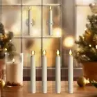2pcs with Suction Cups LED Taper Candles Flameless Electric Candle Christmas