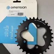Dimension Chainring 30 Tooth 74 BCD NOS 30T Alloy Black Singlespeed