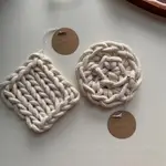 【MACRAME DIY KIT】指頭編織胖胖麻花方形圓形杯墊 禮物 茶墊 隔熱墊 花盆裝飾 生日禮物 戒指 手作體驗